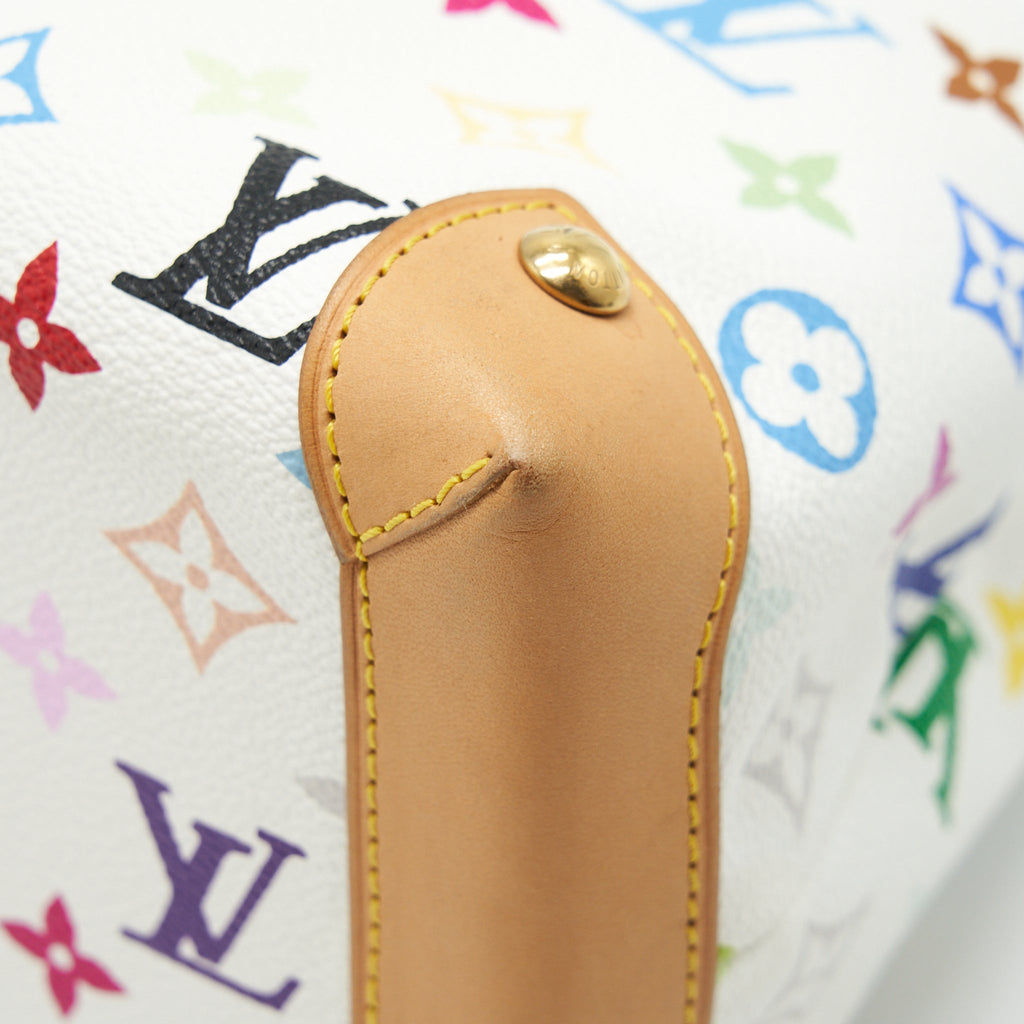 LOUIS VUITTON VINTAGE TOTE BAG WHITE/MULTICOLOUR GHW