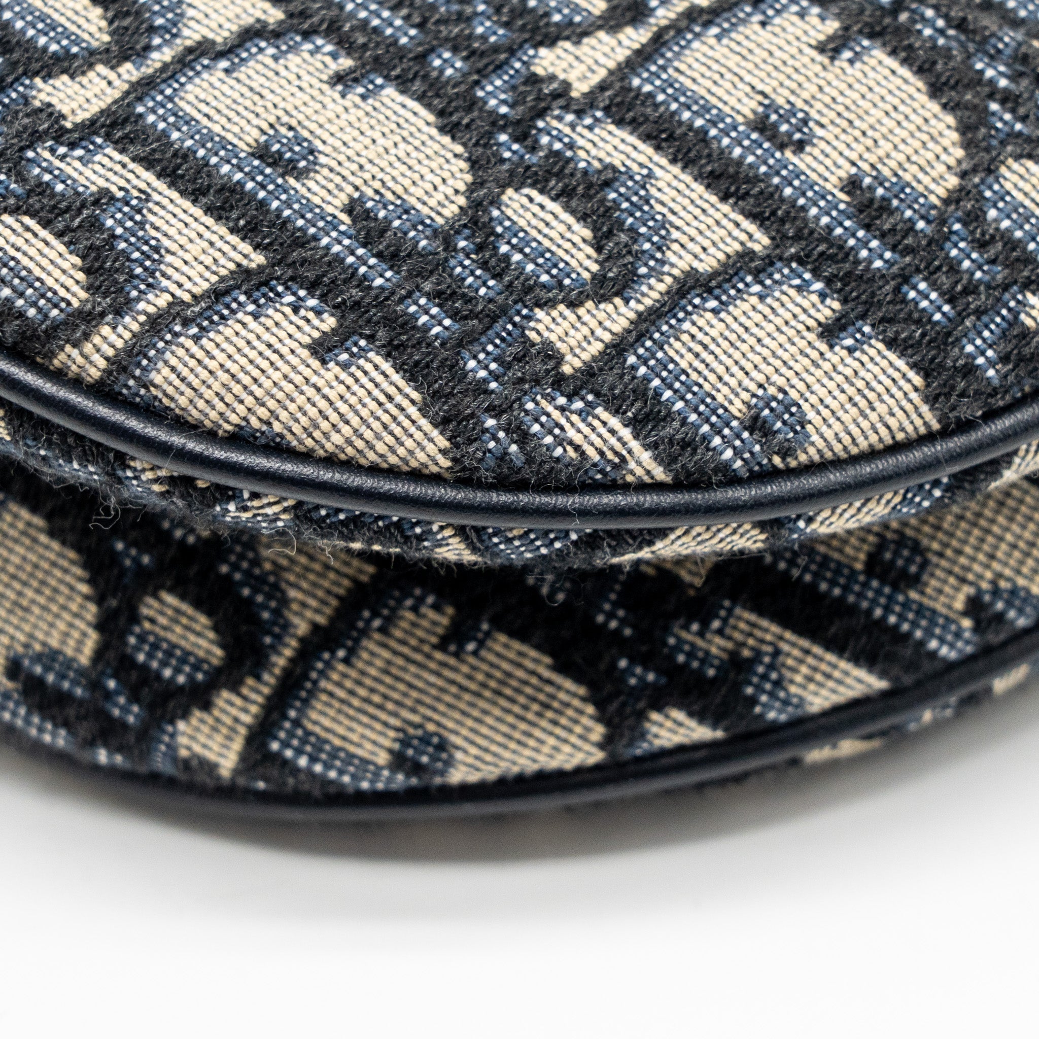 DIOR MEDIUM SADDLE BAG BLUE OBLIQUE CANVAS/CALFSKIN GHW