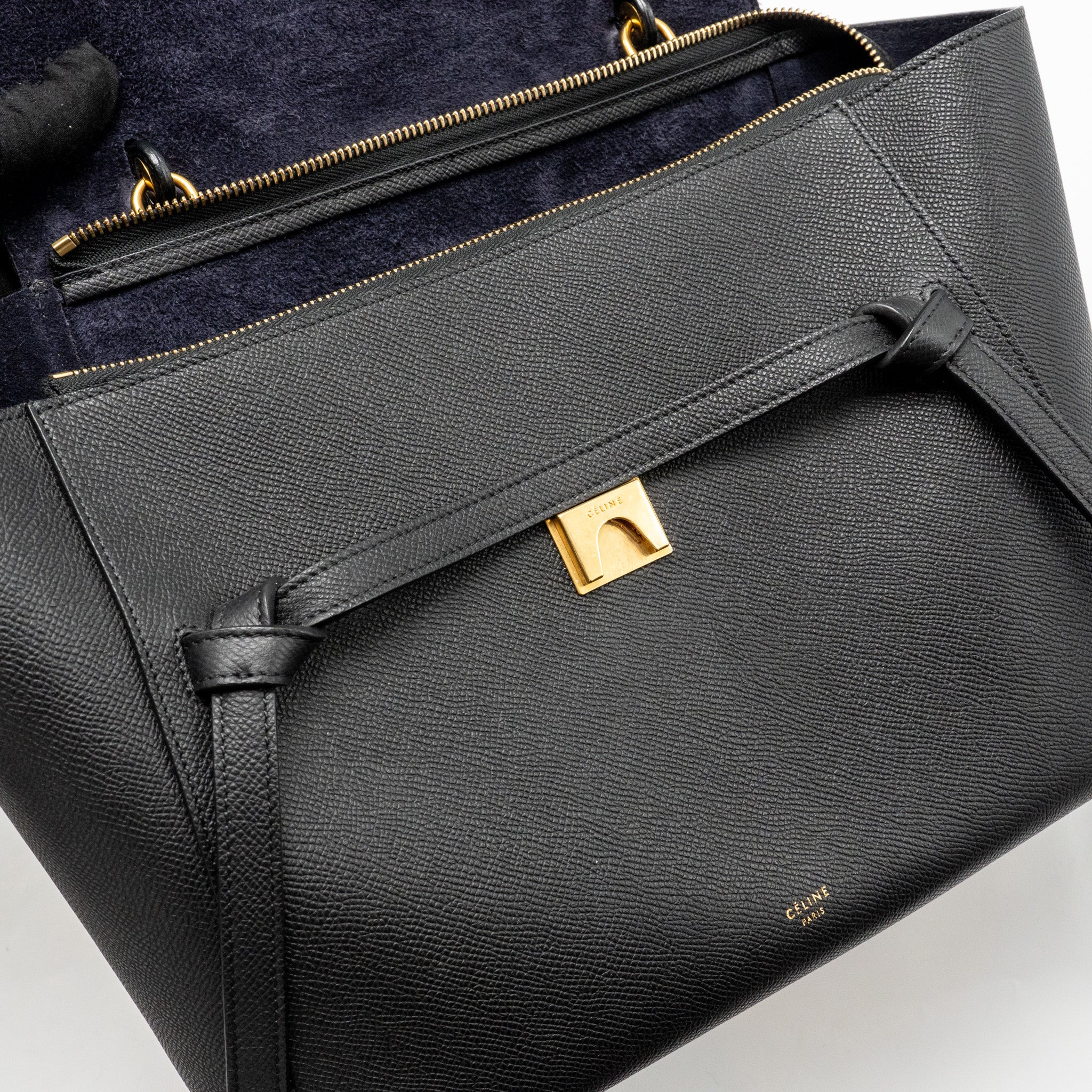 CELINE MINI BELT BAG CALFSKIN BLACK GHW