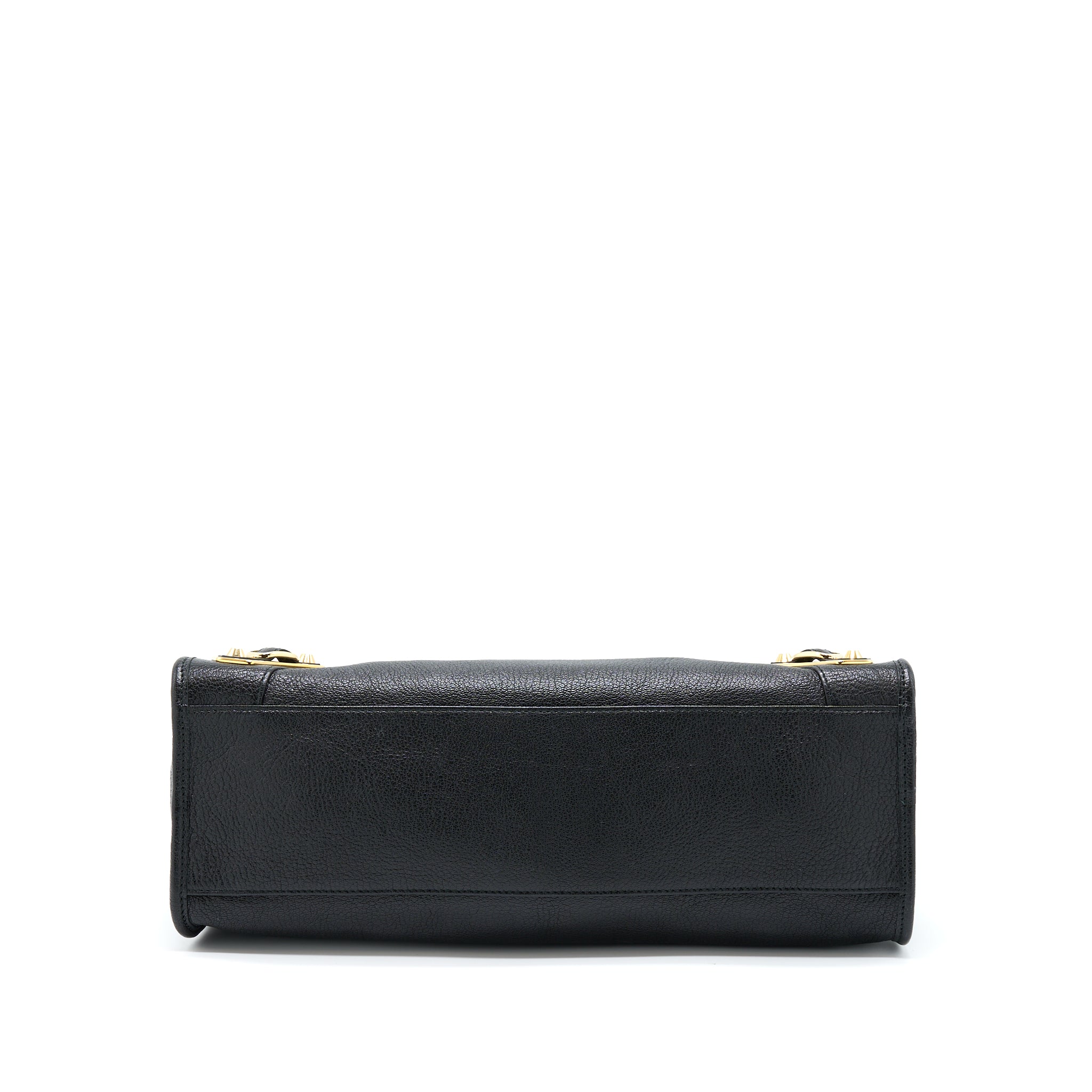 BALENCIAGA EDGED CITY BAG GOATSKIN BLACK GHW