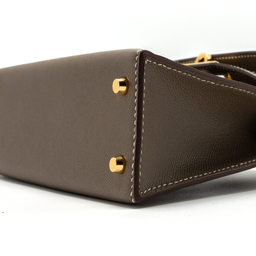 HERMES MINI KELLY II MADAME ETOUPE GHW