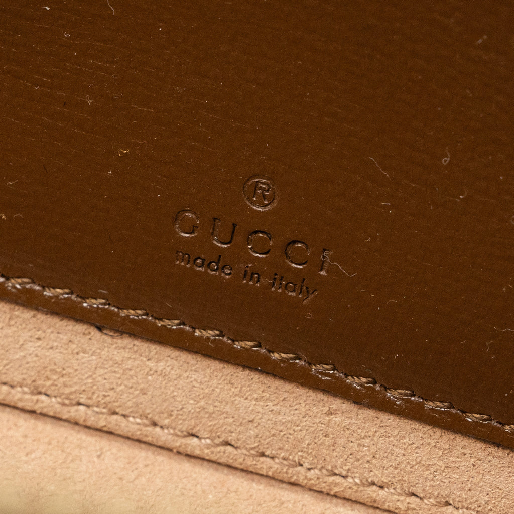GUCCI MINI CROSSBODY BOX BAG INTERLOCKING GG SUPREME CANVAS / LEATHER GHW