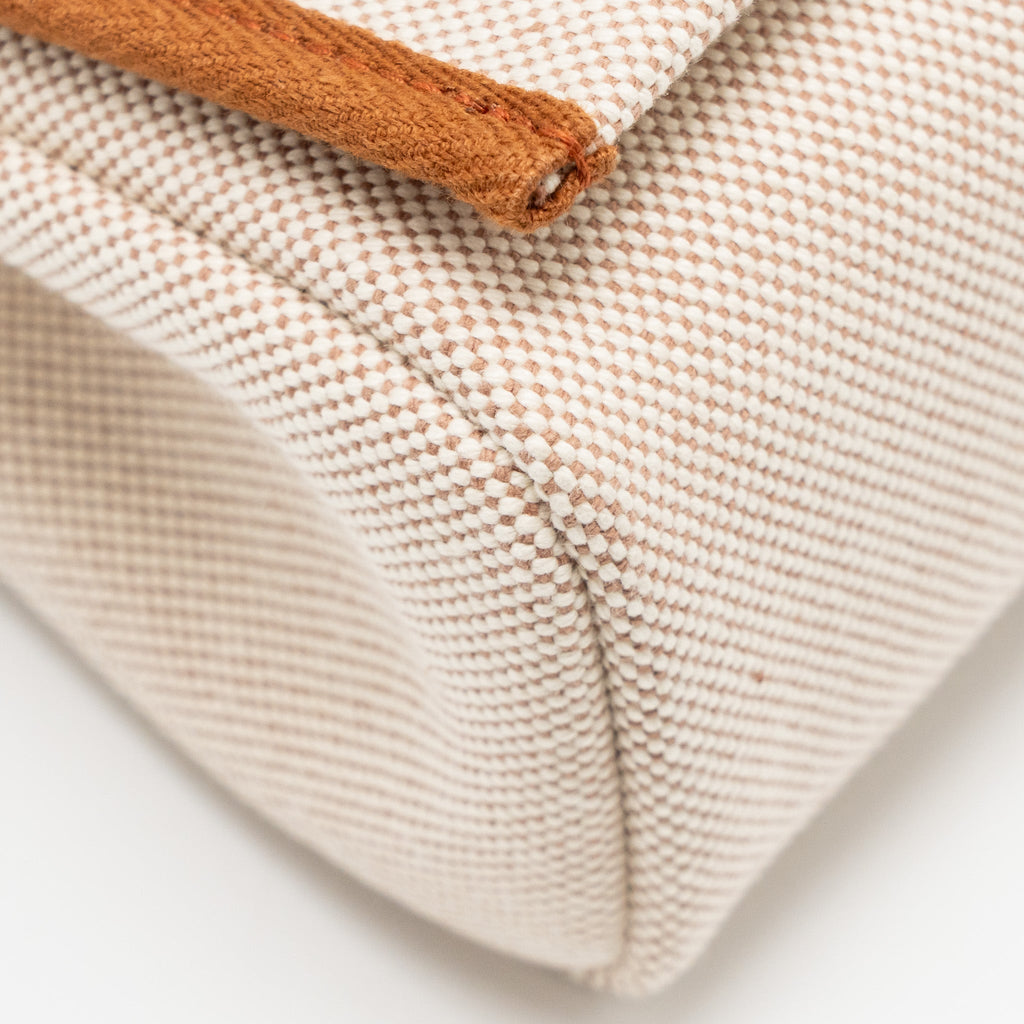 HERMES HERBAG MINI CANVAS/HUNTER LEATHER ECRU-BEIGE/ FAUVE GHW