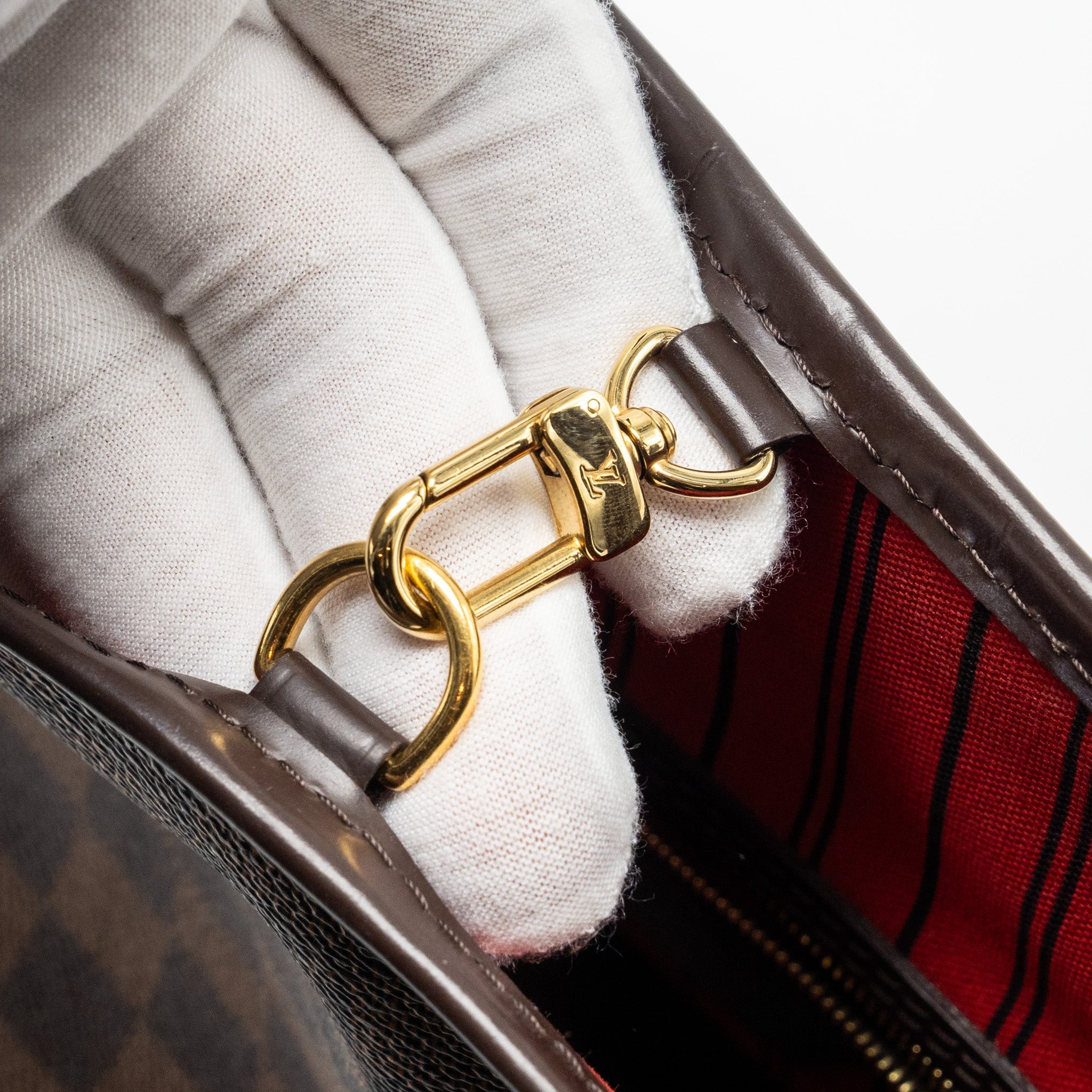 LOUIS VUITTON NEVERFULL PM DAMIER EBENE CANVAS GHW
