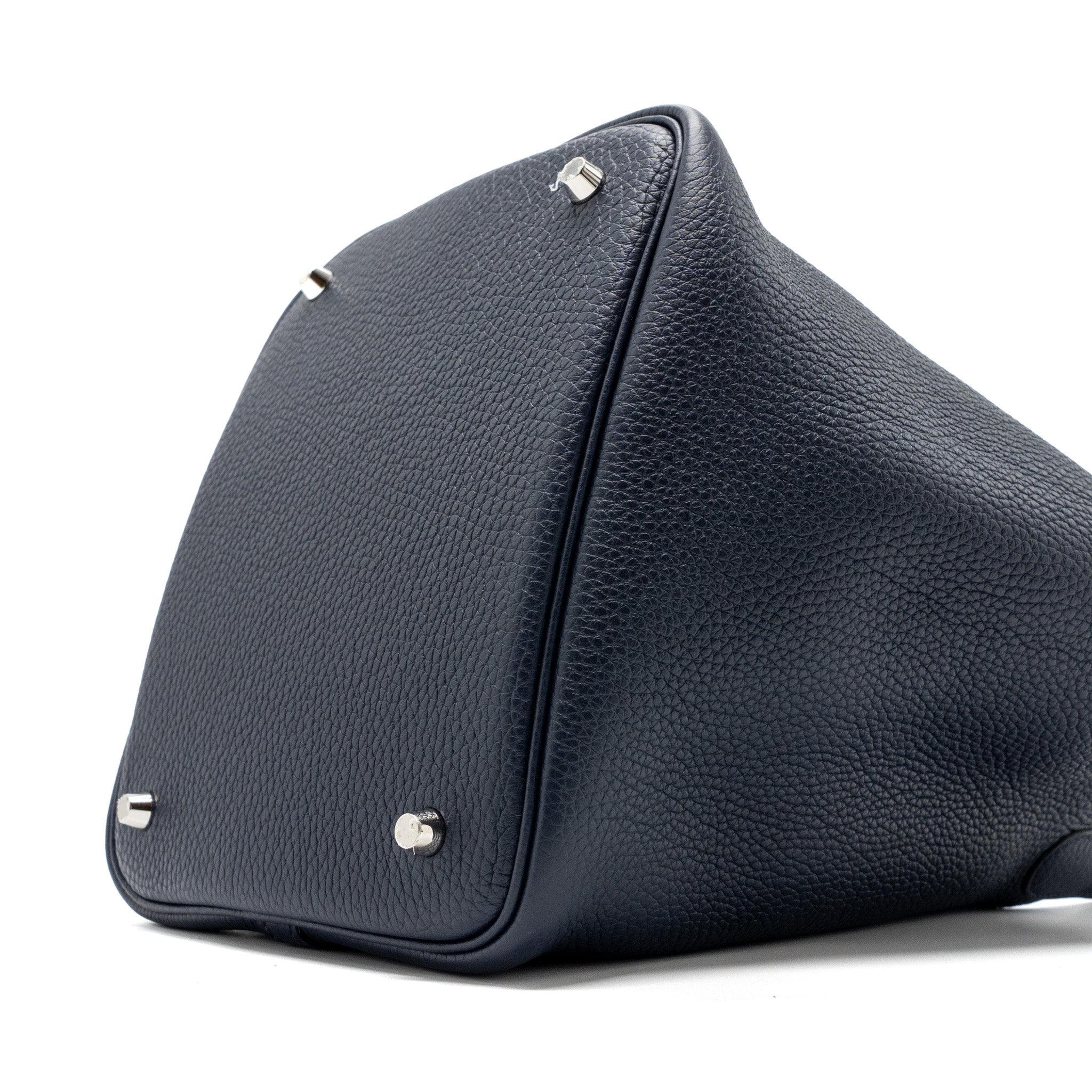 HERMES PICOTIN 22 LOCK BAG CLEMENCE/ SWIFT BLUE NUIT / BLUE FRANCE SHW