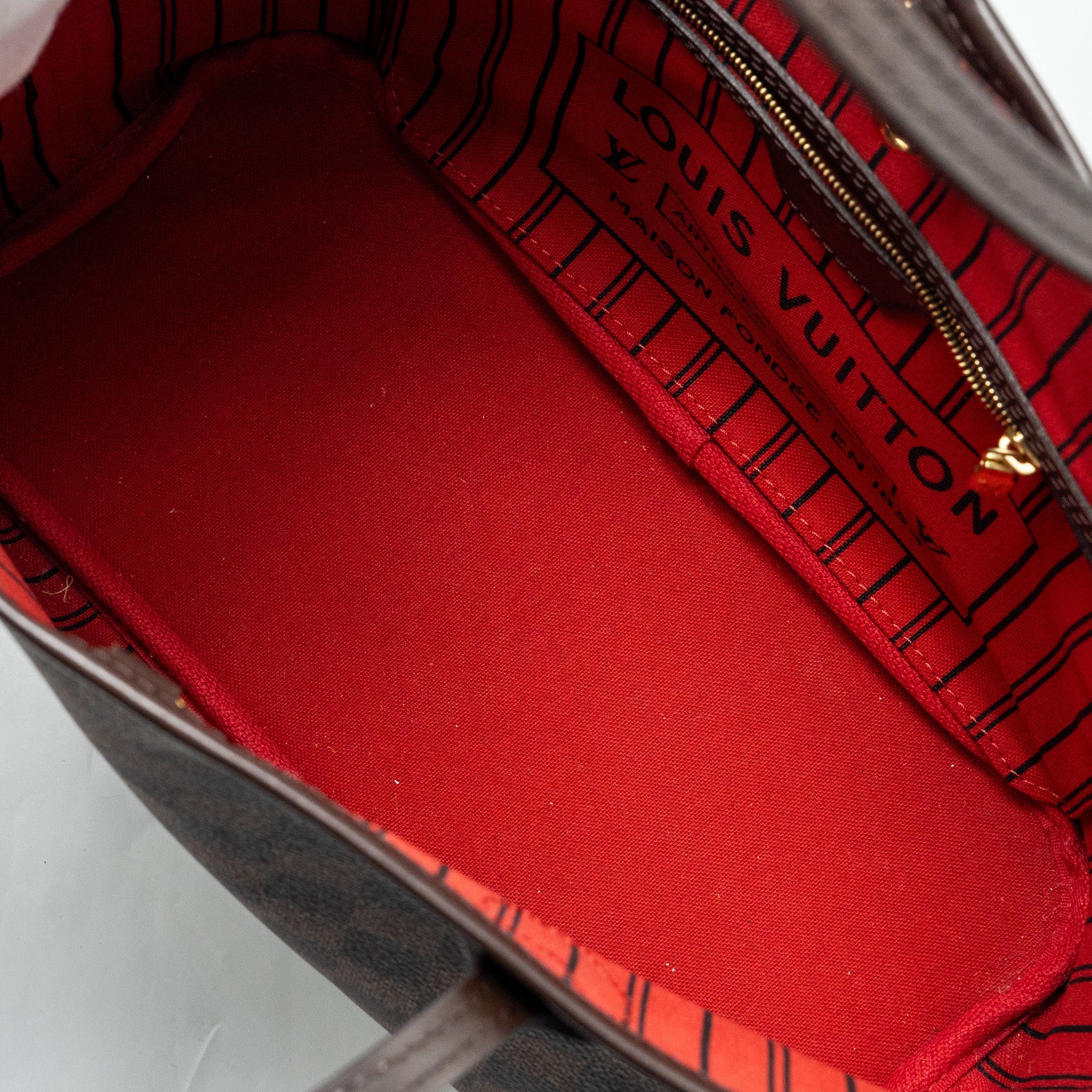 LOUIS VUITTON NEVERFULL PM DAMIER EBENE CANVAS GHW