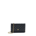CHANEL CLASSIC WALLET ON CHAINS LAMBSKIN BLACK GHW(MICROCHIP)