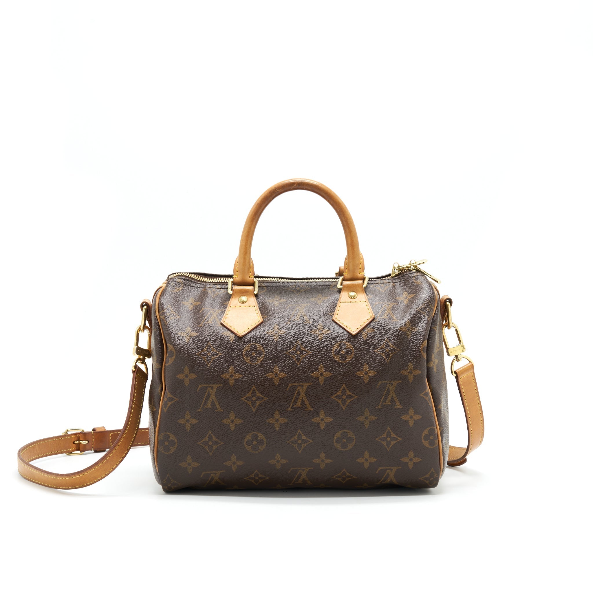 LOUIS VUITTON SPEEDY25 WITH STRAP MONOGRAM CANVAS