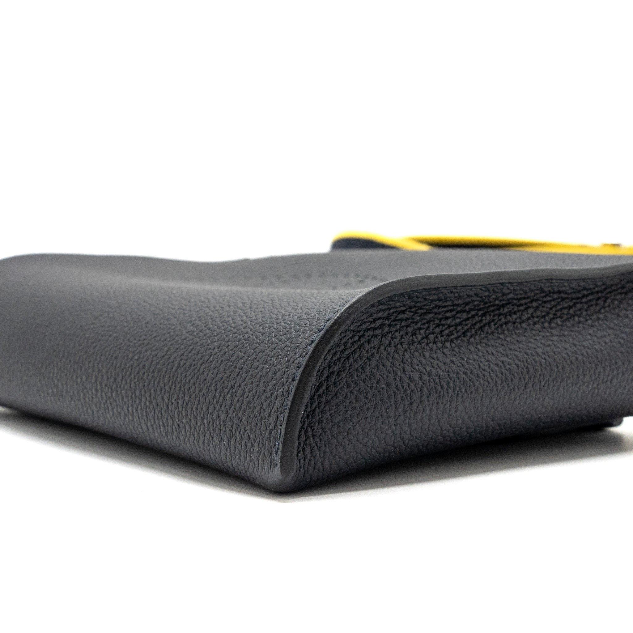 HERMES VIDEPOCHES TOGO BLACK WITH MULTICOLOUR STRAP SHW