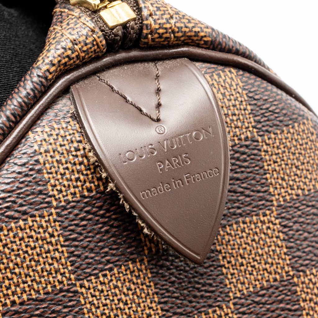 LOUIS VUITTON SPEEDY 30 DAMIER EBENE CANVAS GHW