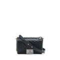 CHANEL SMALL BOY BAG CAVIAR BLACK RUTHENIUM SLIVER HARDWARE (MICROCHIP)