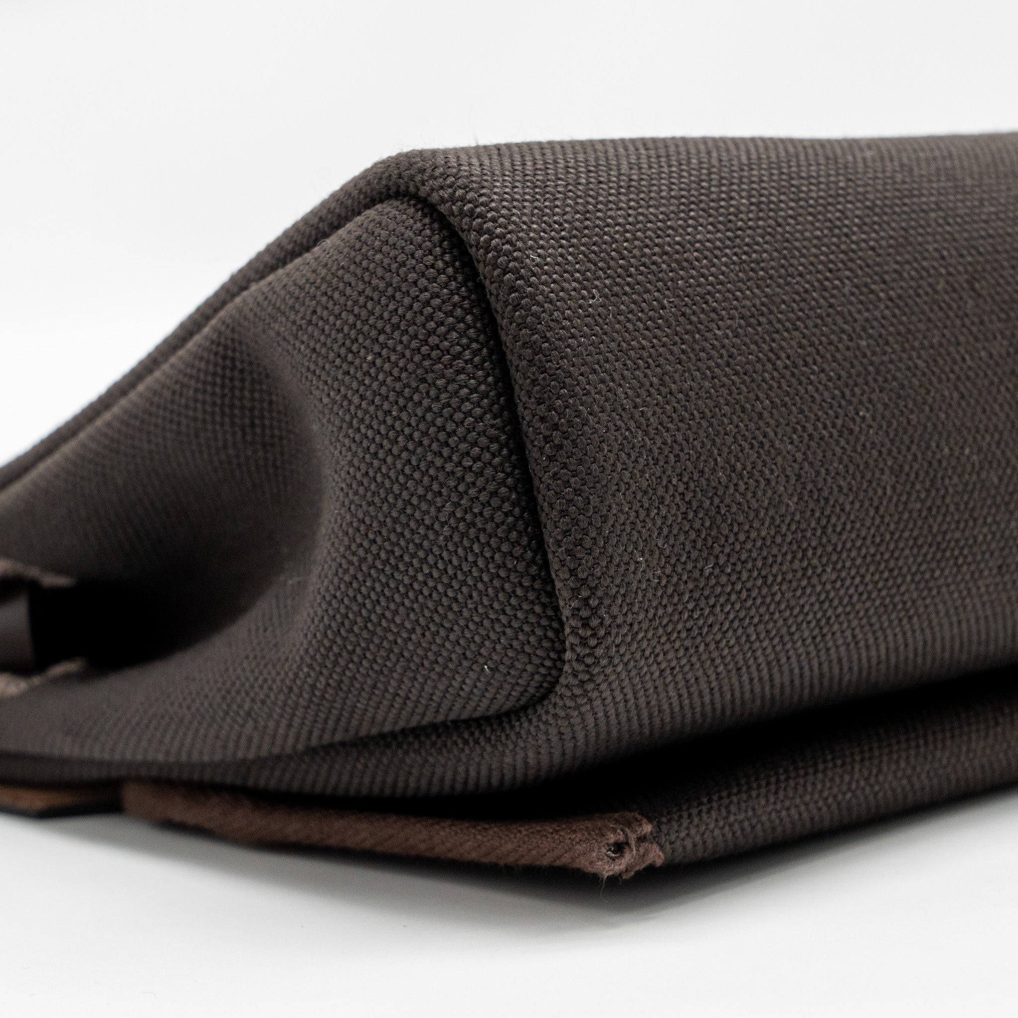 HERMES HERBAG MINI CANVAS/HUNTER LEATHER EBENE SHW