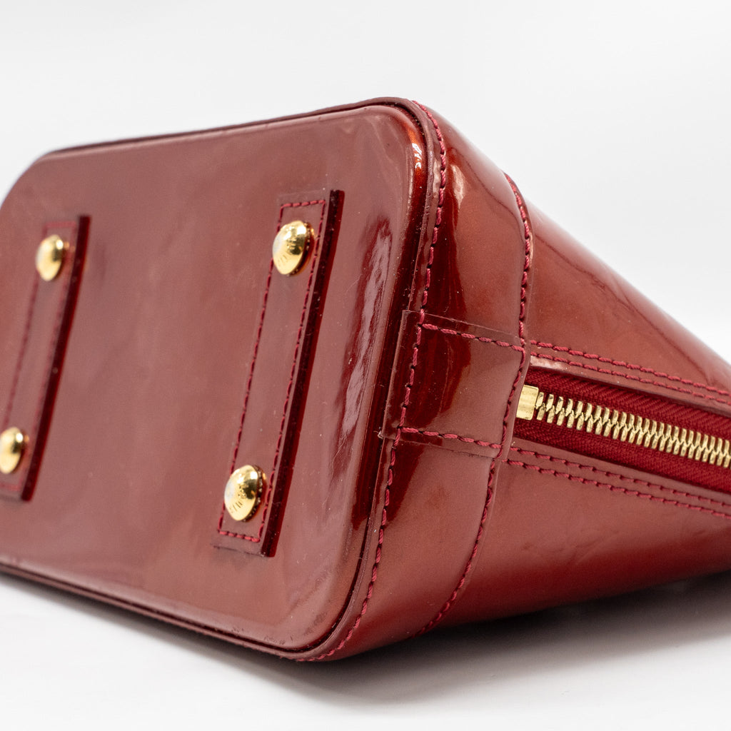 LOUIS VUITTON ALMA BB PATENT LEATHER RED GHW
