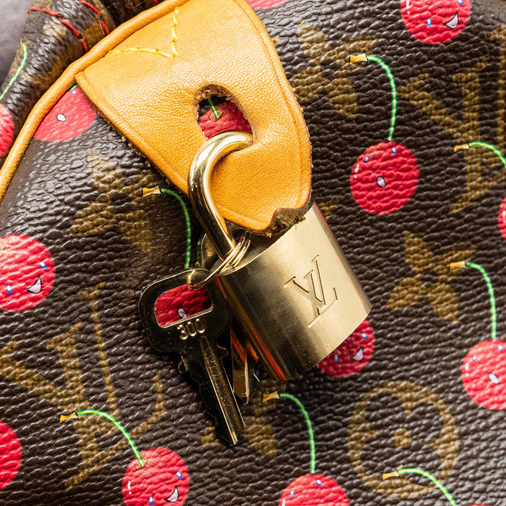 LOUIS VUITTON SPEEDY 25 CHERRY BLOSSOM MONOGRAM CANVAS GHW