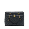 CHANEL SHOPPING TOTE BAG CAVIAR BLACK GHW