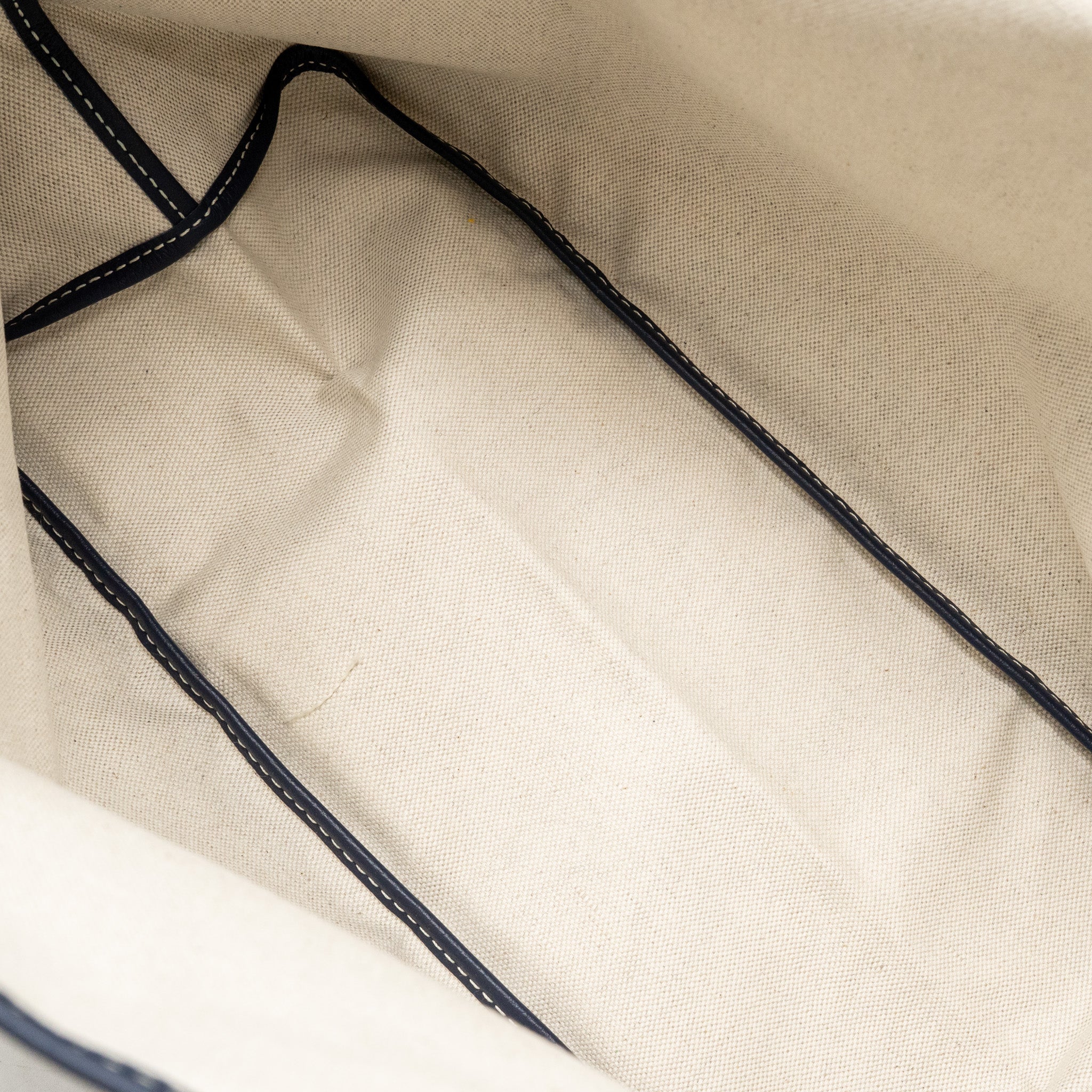 GOYARD SAINT LOUIS PM TOTE GOYARDINE CANVAS/CALFSKIN NAVY BLUE SHW
