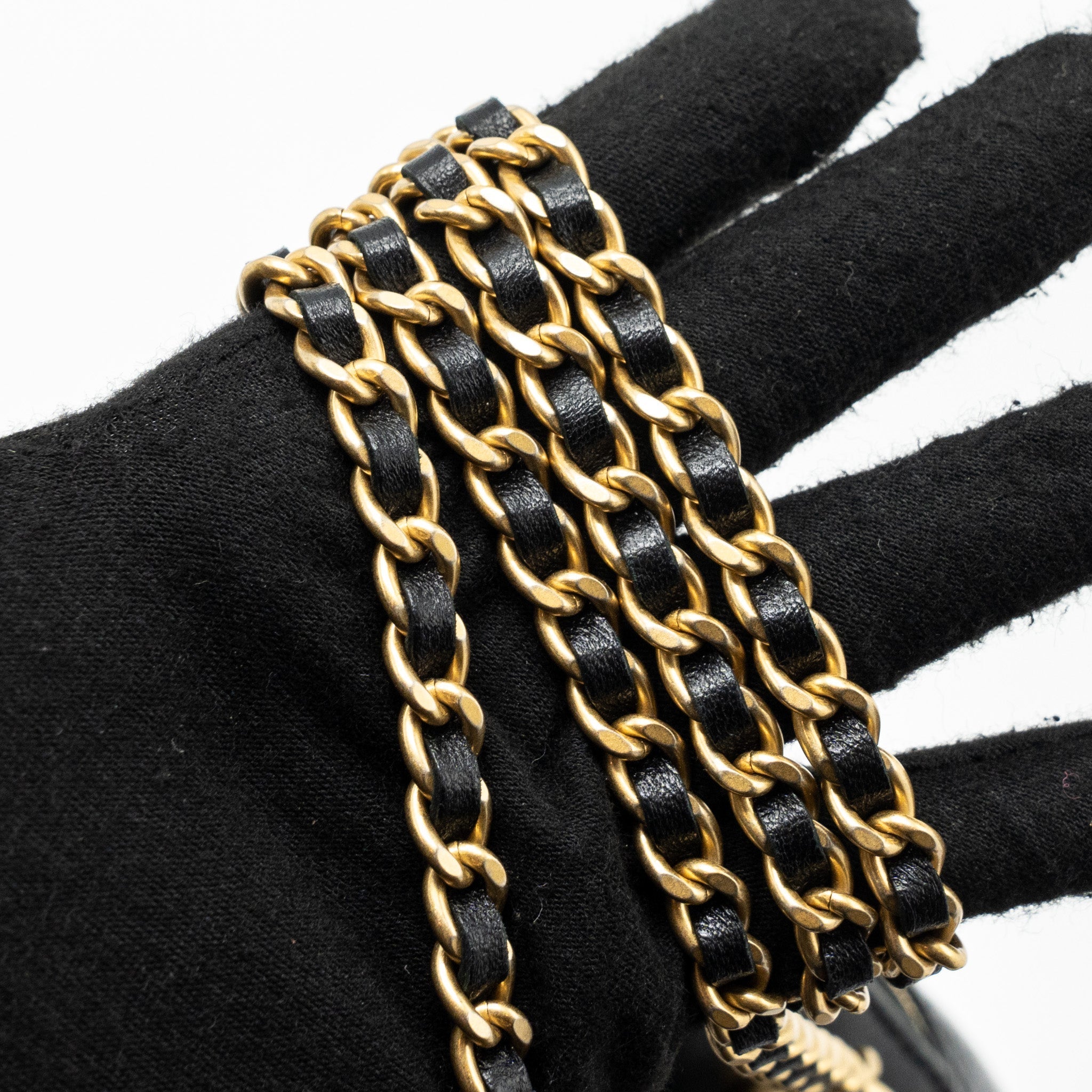 CHANEL TOP HANDLE MINI VANITY LAMBSKIN BLACK GHW