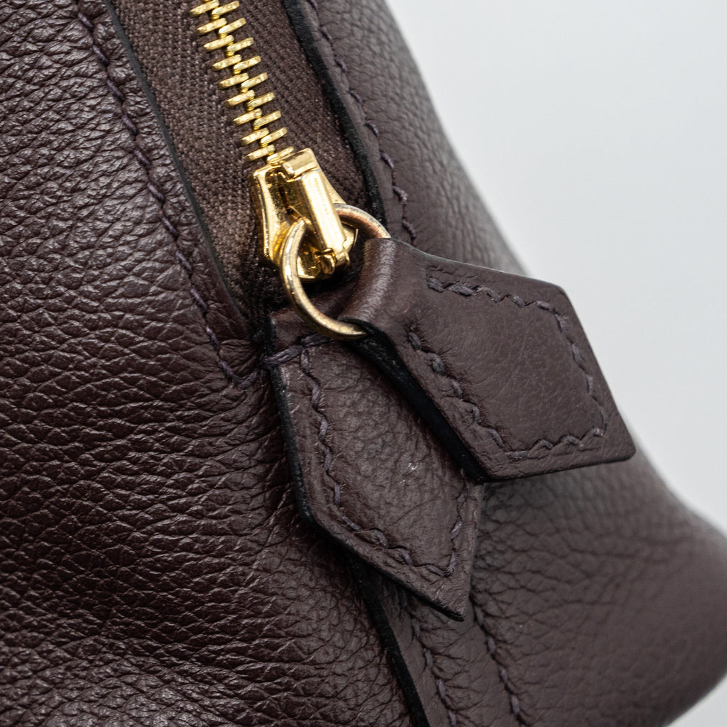 HERMES MINI BOLIDE EVERCOLOR ROUGE SELLIER / MAUVE SYLVESTRE GHW