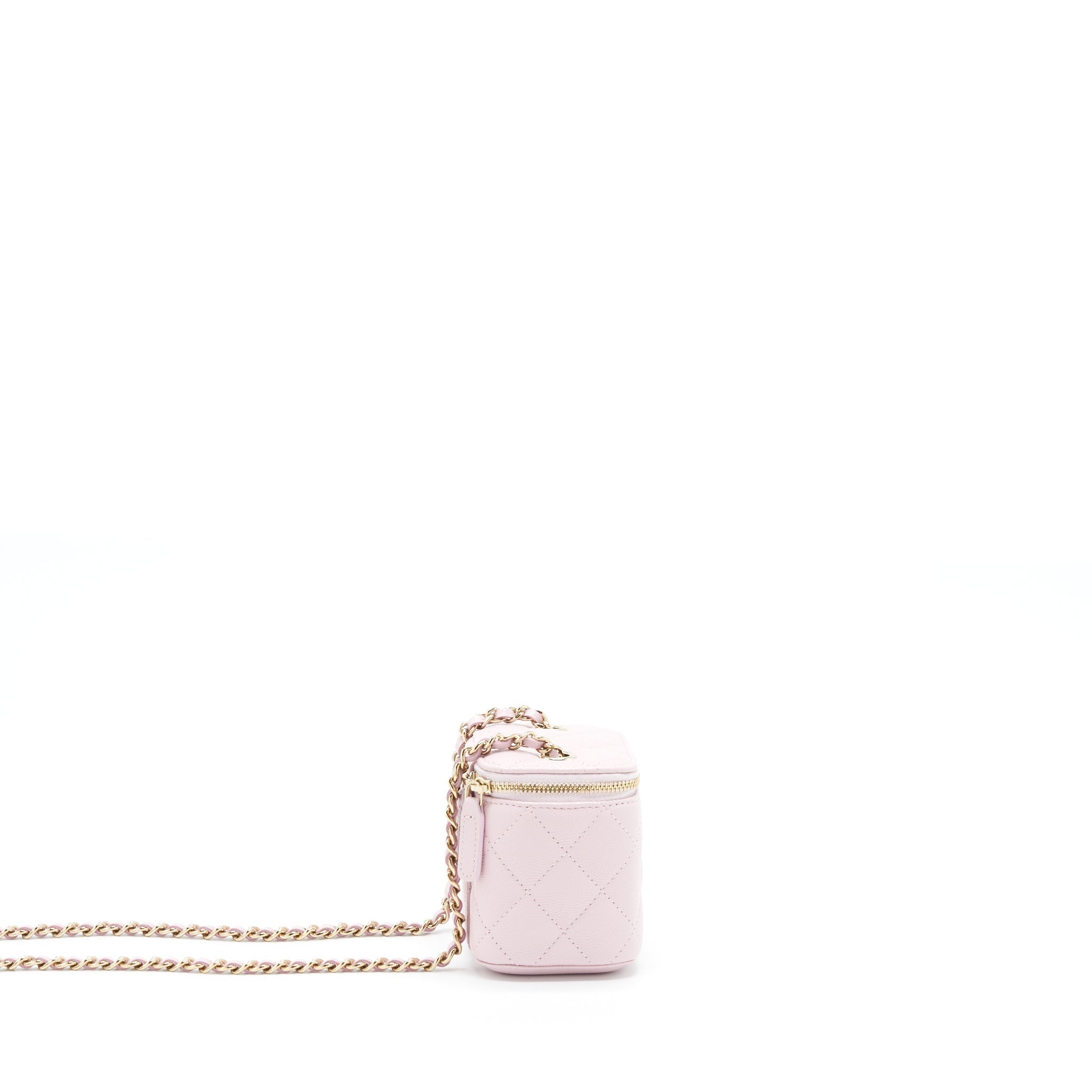 CHANEL MINI VANITY CASE CAVIAR PINK LGHW