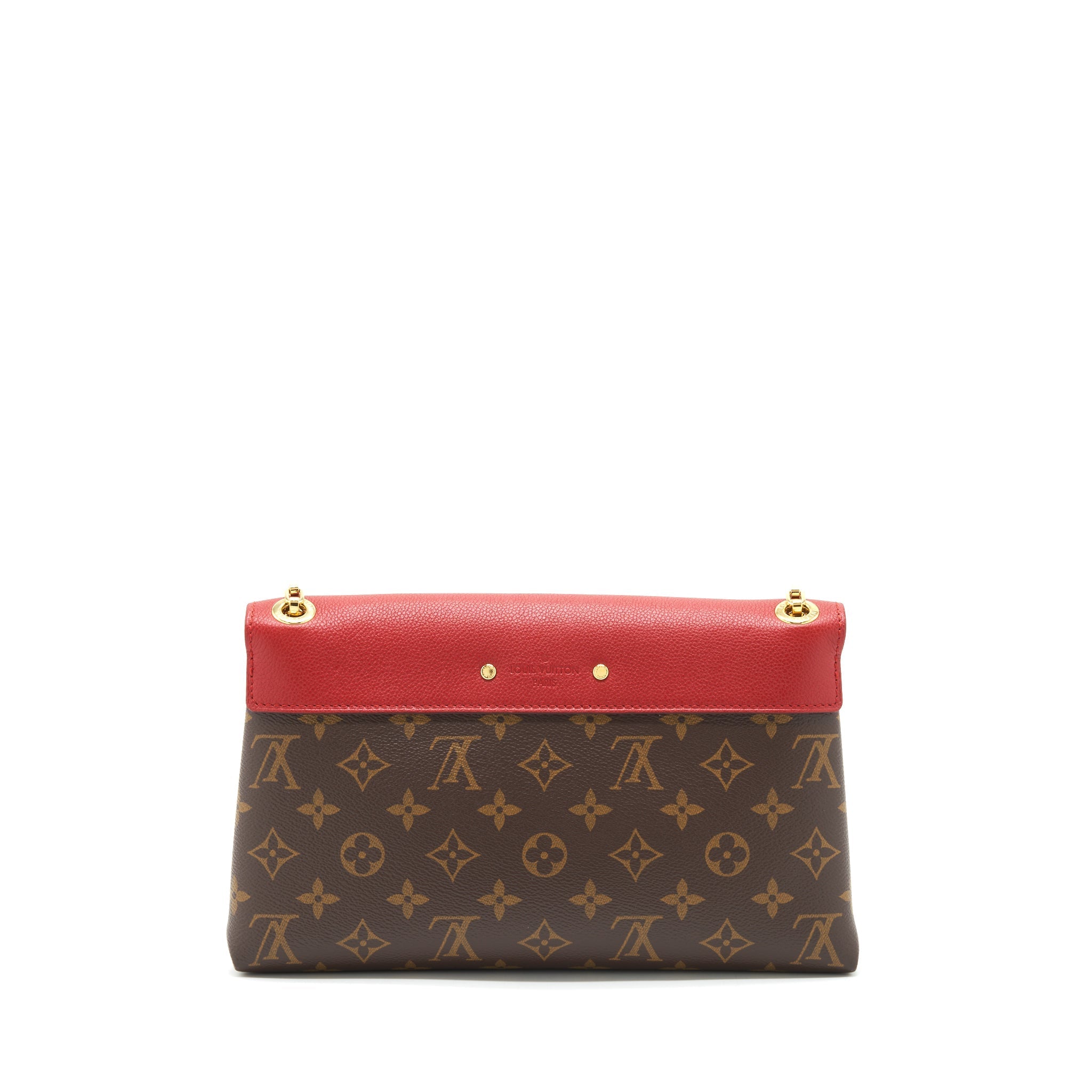 LOUIS VUITTON PALLAS CHAIN BAG CERISE MONOGRAM CANVAS/LEATHER GHW