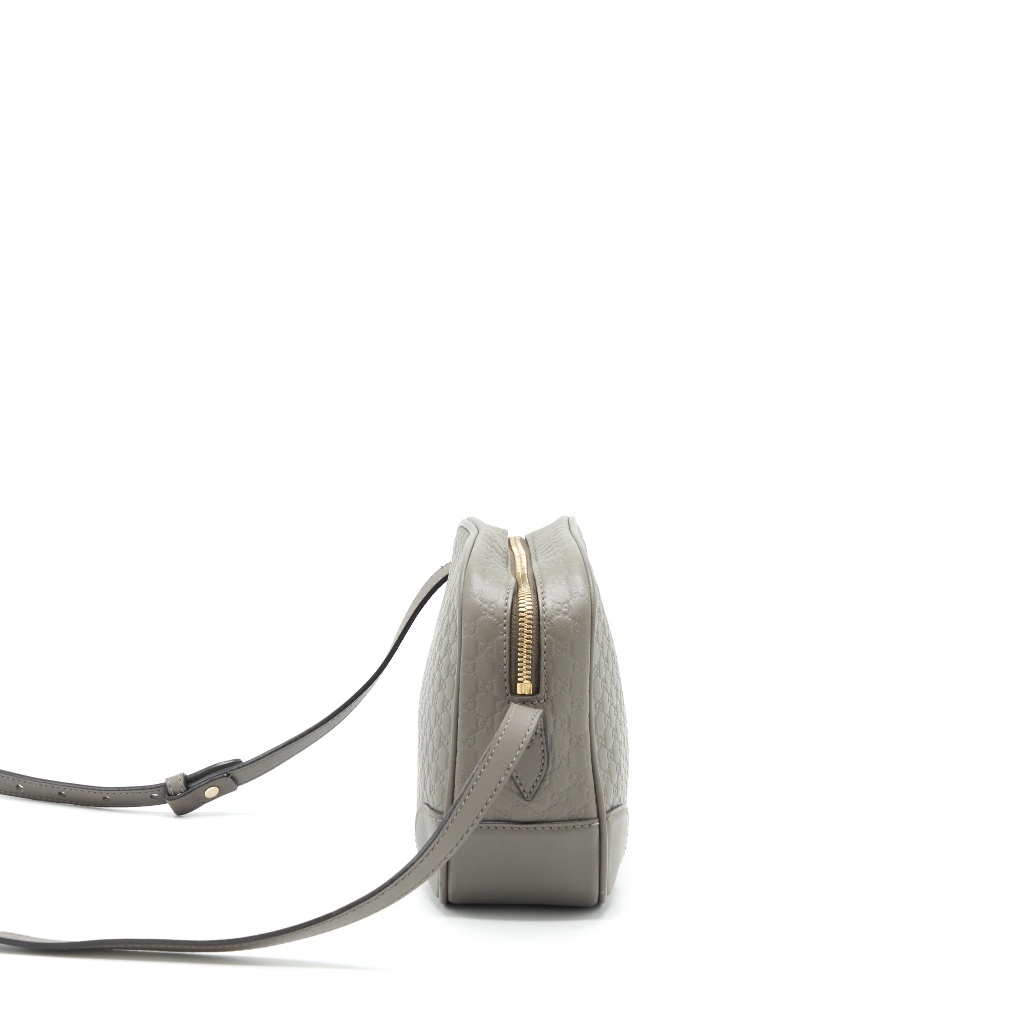 GUCCI GUCCISSIMA CROSSBODY BAG GREY LGHW