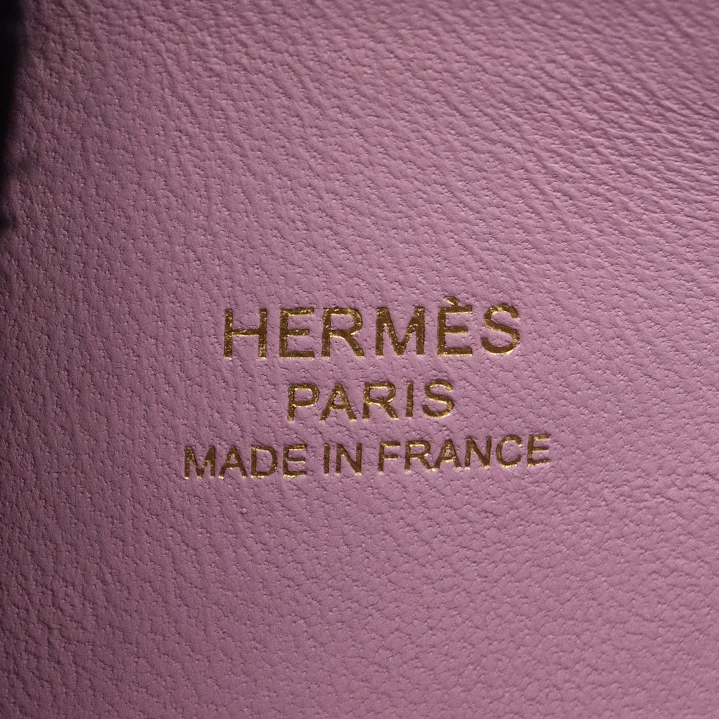 HERMES MINI BOLIDE EVERCOLOR ROUGE SELLIER / MAUVE SYLVESTRE GHW