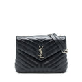 SAINT LAURENT / YSL LOULOU MEDIUM BAG CALFSKIN BLACK SHW