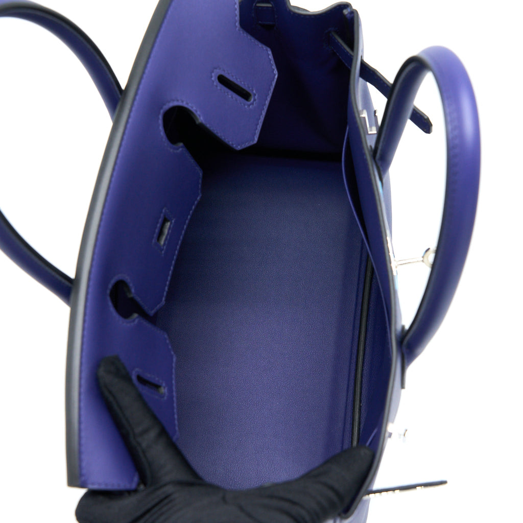 HERMES BIRKIN 30 TRESSAGE SWIFT BLEU/ENCRE SHW