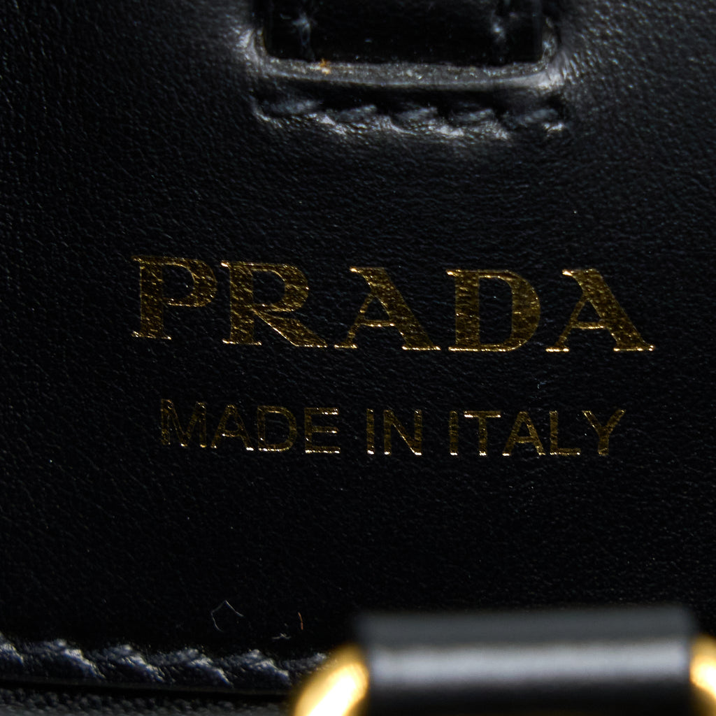 PRADA CORSAIRE HOBO BAG VELVET/LEATHER BLACK GHW