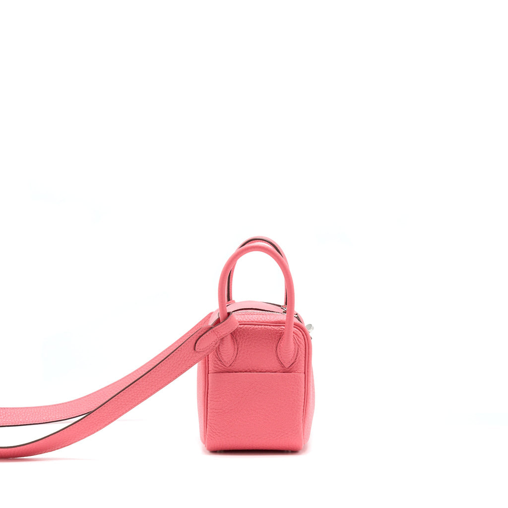 HERMES MINI LINDY CLEMENCE 8W ROSE AZALEE SHW