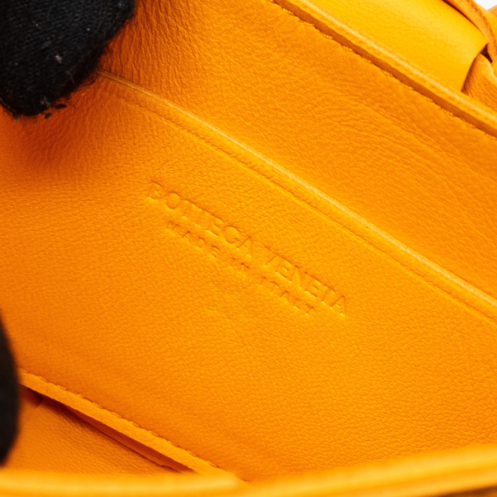 BOTTEGA VENETA MINI CASSETTE CROSSBODY BAG LAMBSKIN ORANGE GHW