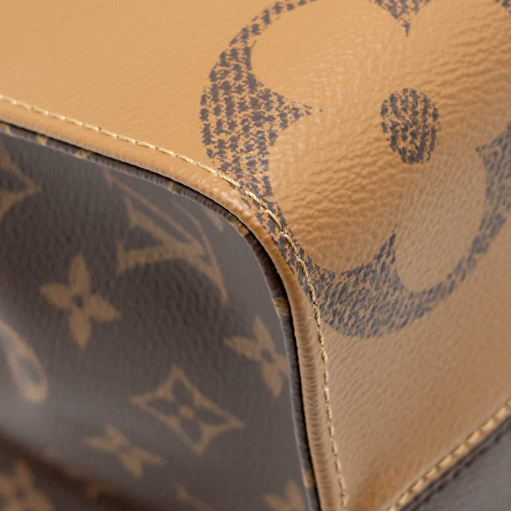 LOUIS VUITTON ONTHEGO MM MONOGRAM REVERSE CANVAS GHW