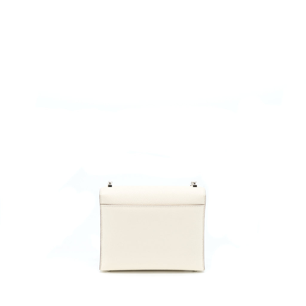 HERMES MINI VERROU BAG CHEVRE MYSORE NATA WITH HAVANE/TCHAI/ETOUPE HARDWARE