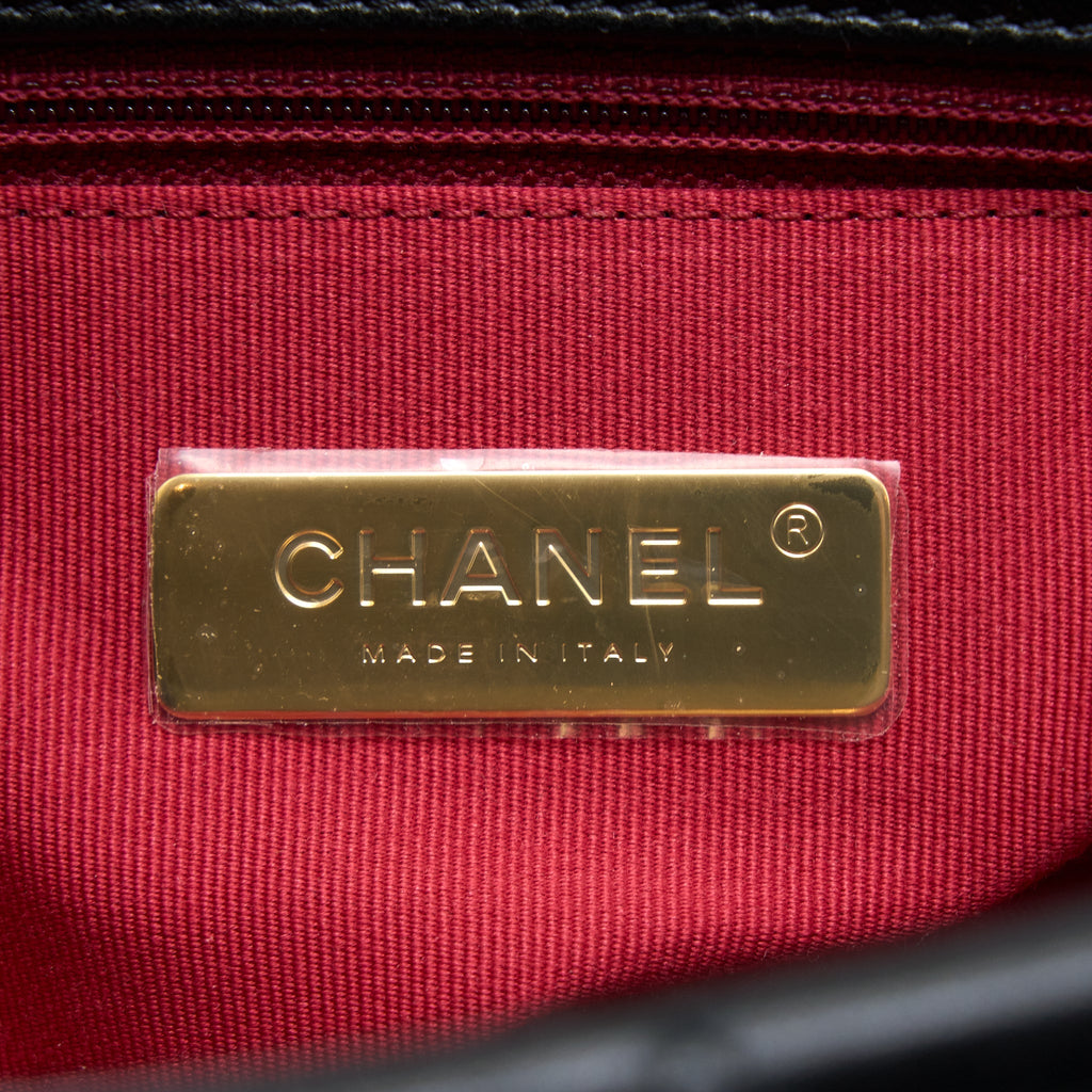 CHANEL MEDIUM 19 BAG GOATSKIN BLACK MULTICOLOUR HARDWARE