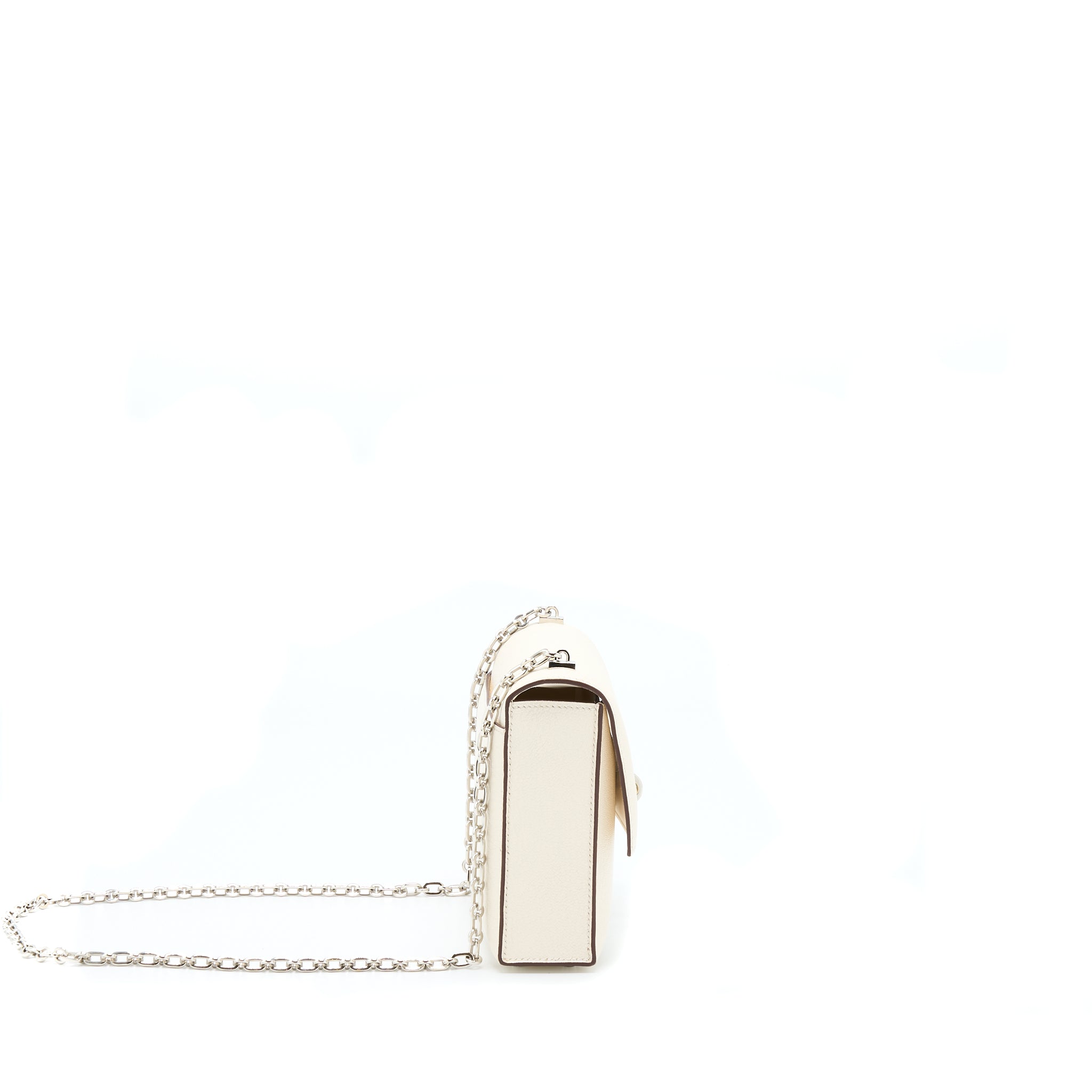 HERMES MINI VERROU BAG CHEVRE MYSORE NATA WITH HAVANE/TCHAI/ETOUPE HARDWARE