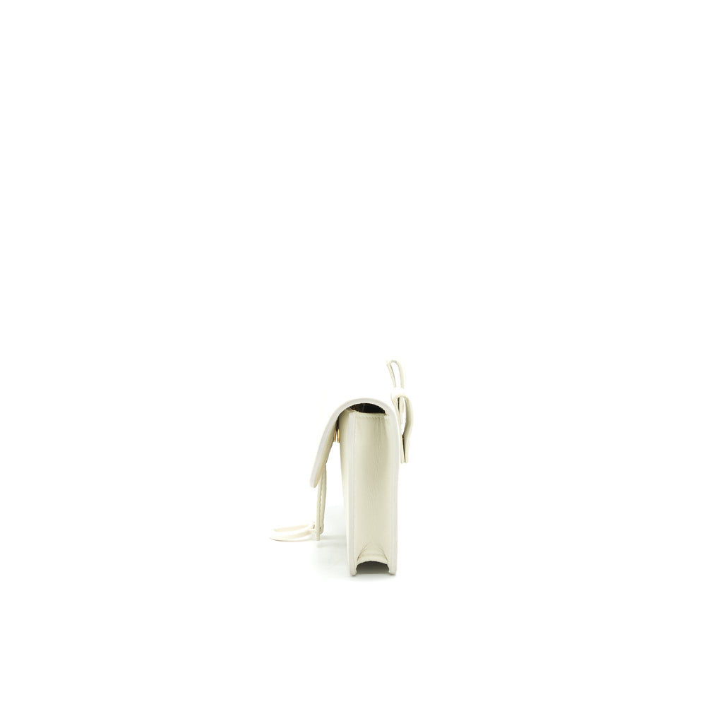 DIOR SADDLE BELT POUCH WHITE