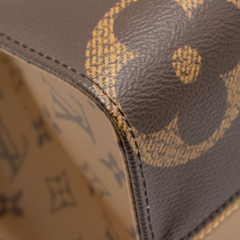 LOUIS VUITTON ONTHEGO MM MONOGRAM REVERSE CANVAS GHW
