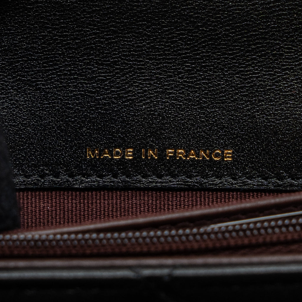 CHANEL CLASSIC LONG FLAP WALLET LAMBSKIN BLACK GHW (MICROCHIP)