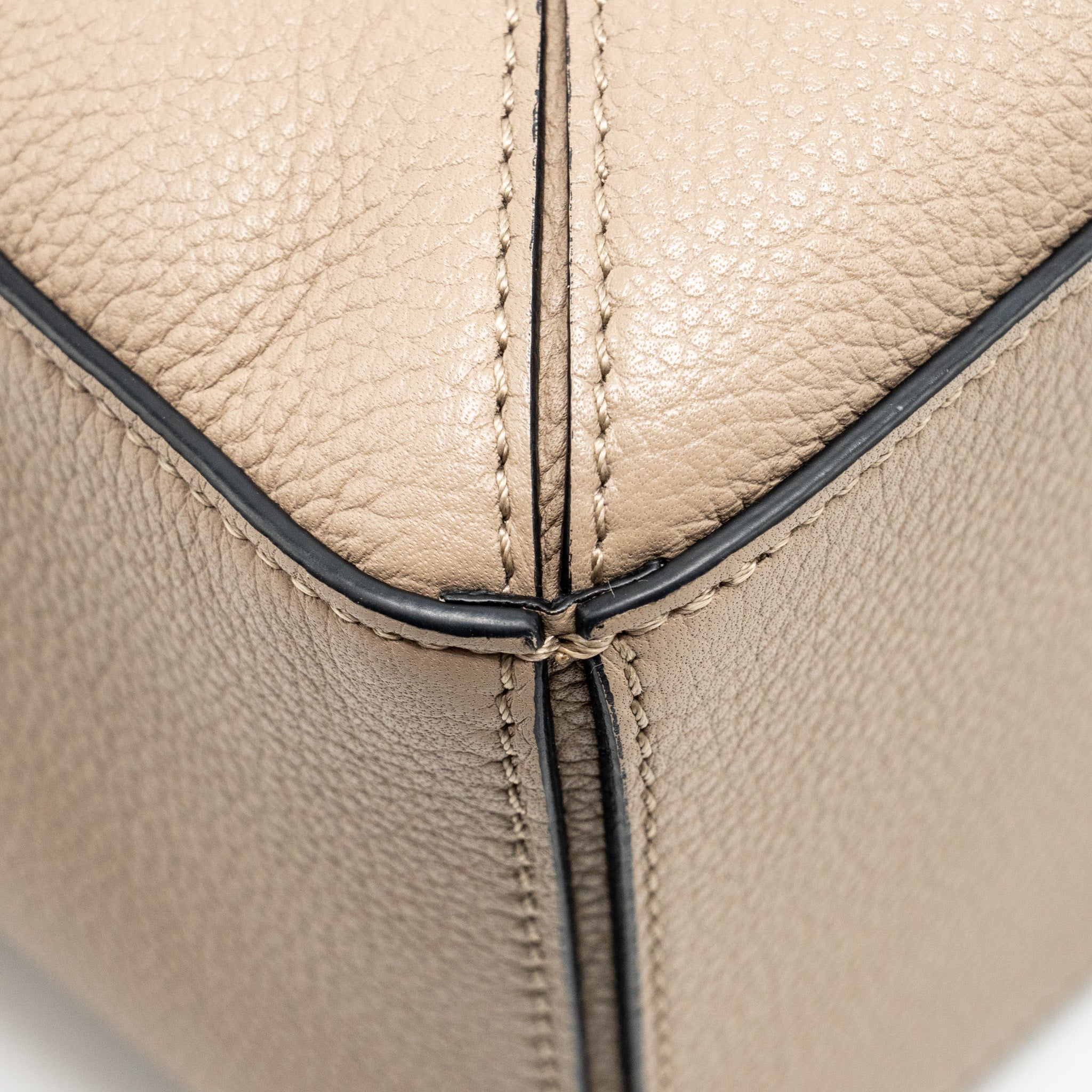 LOEWE SMALL PUZZLE BAG CALFSKIN SAND GHW