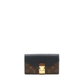 LOUIS VUITTON LONG WALLET BLACK/MONOGRAM CANVAS GHW