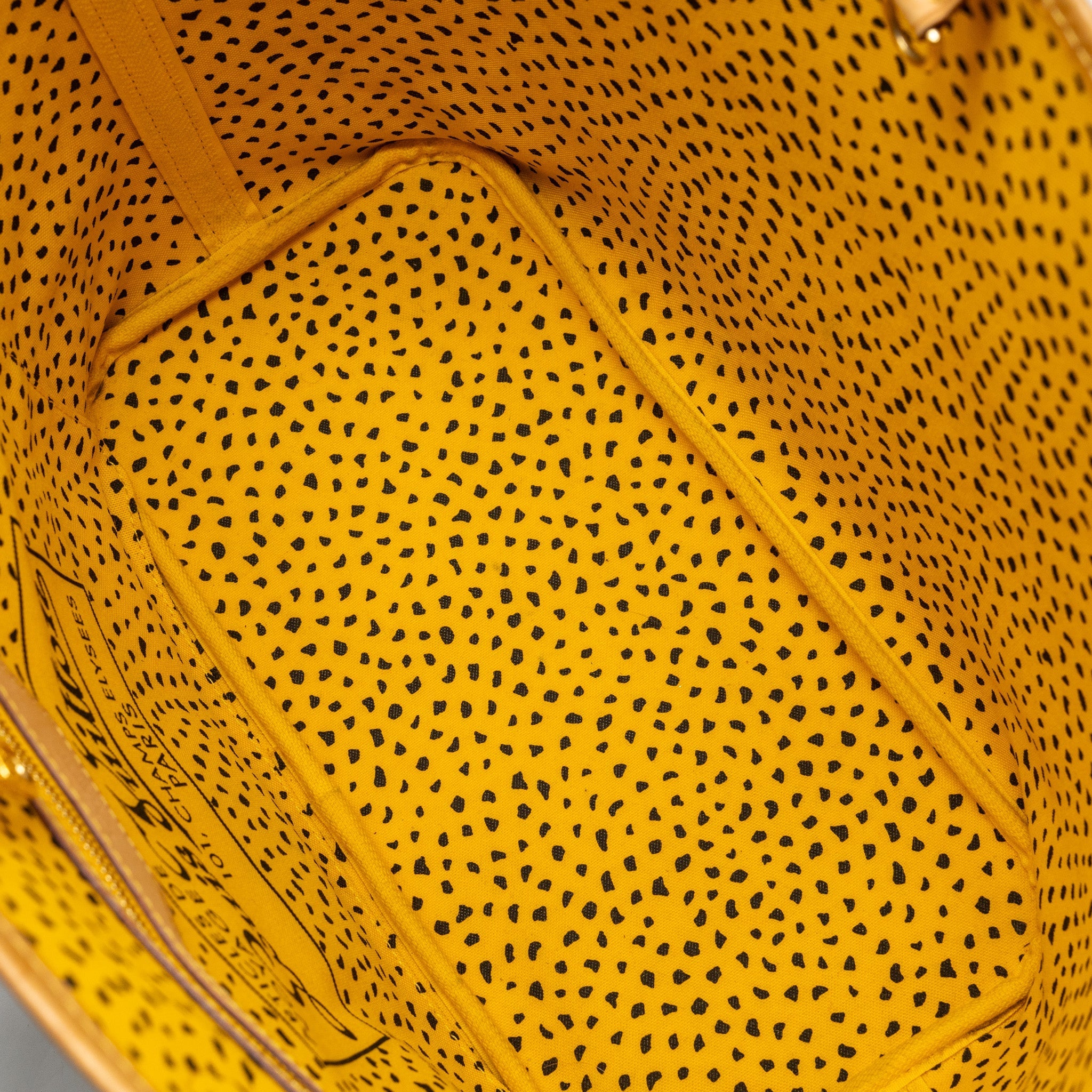 LOUIS VUITTON X YAYOI KUSAM NEVERFULL MM MONOGRAM CANVAS / YELLOW GHW