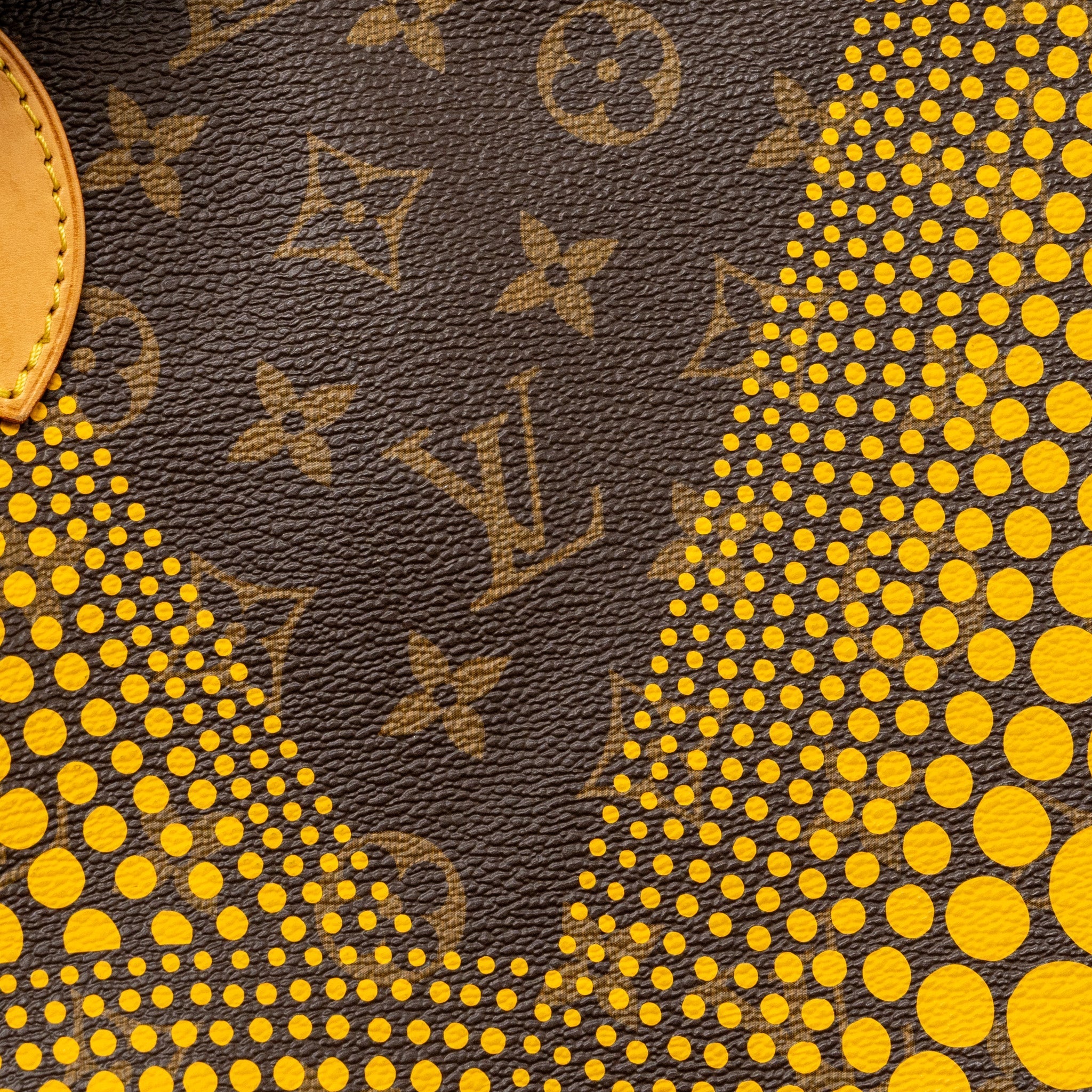 LOUIS VUITTON X YAYOI KUSAM NEVERFULL MM MONOGRAM CANVAS / YELLOW GHW