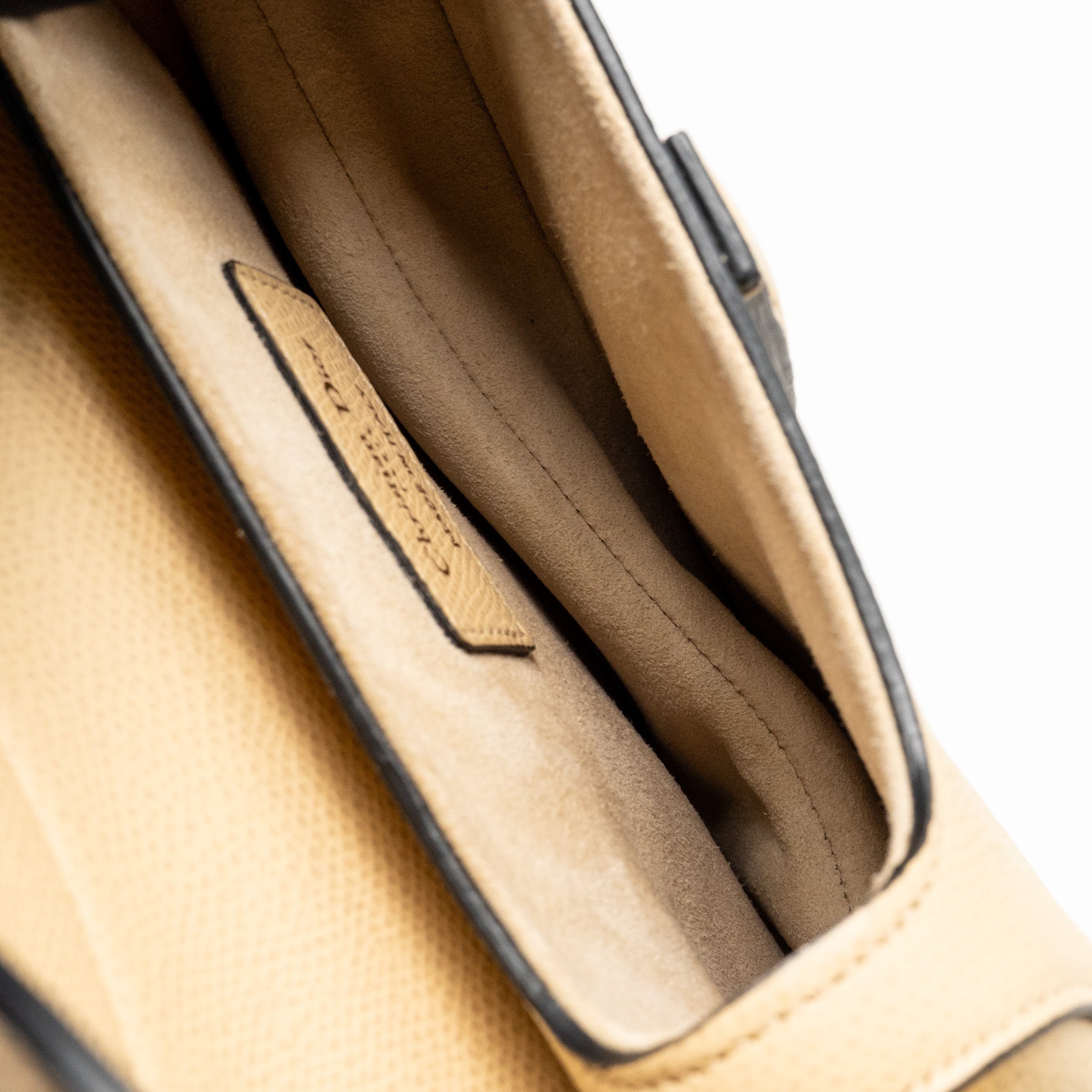 DIOR MINI SADDLE BAG CALFSKIN BEIGE GHW