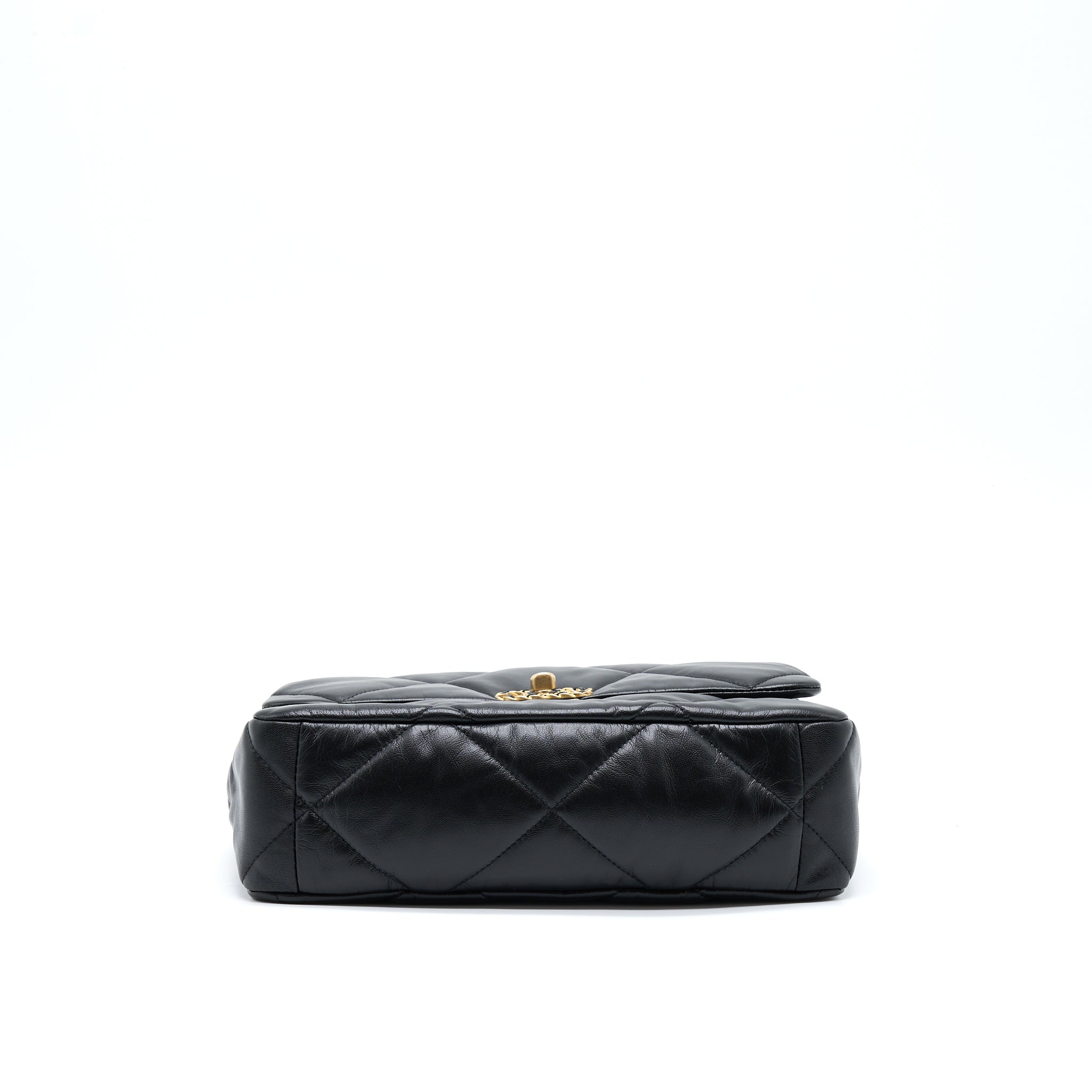 CHANEL MEDIUM 19 BAG GOATSKIN BLACK WITH MULTICOLOUR HARDWARE