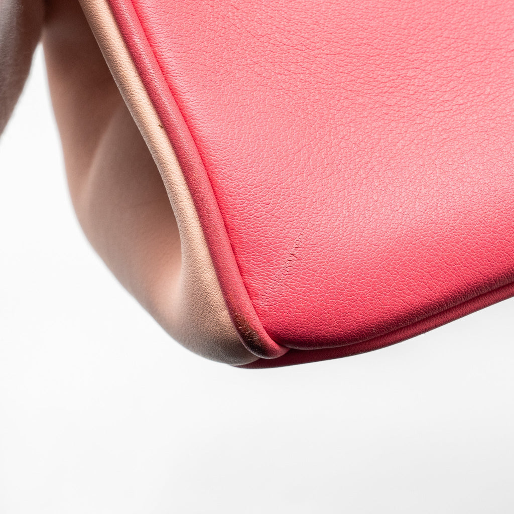 DIOR MINI DIORISSIMO TOTE BAG CALFSKIN DARK PINK/LIGHT PINK SHW