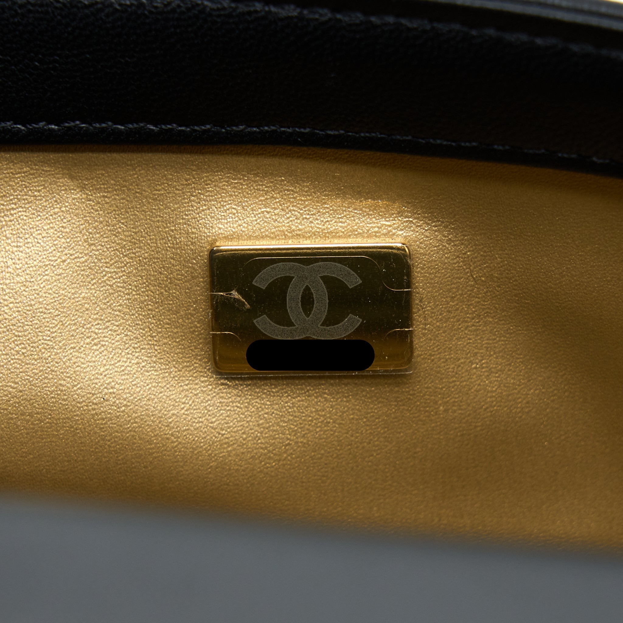 CHANEL PEARL CRUSH MINI RECTANGULAR LAMBSKIN BLACK BRUSHED GHW (MICROCHIP)