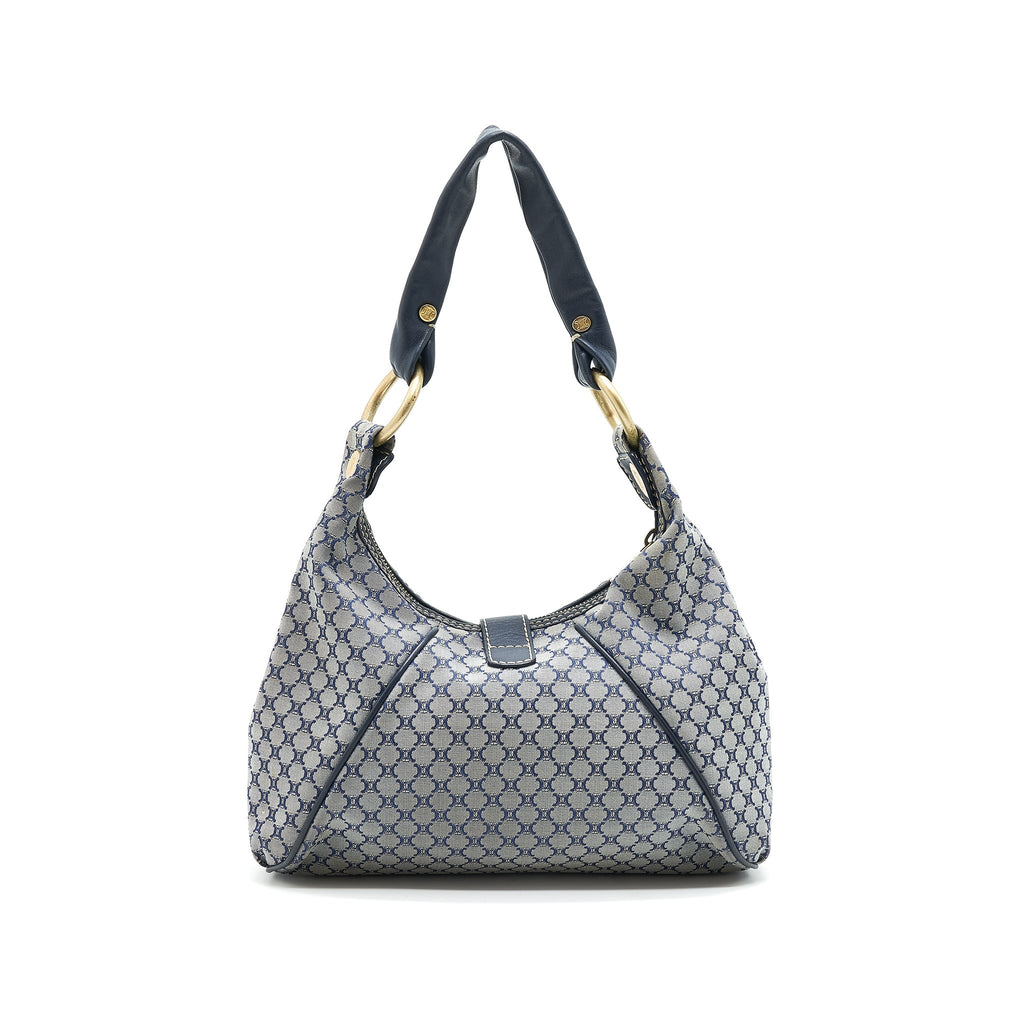 CELINE VINTAGE CANVAS SHOULDER BAG