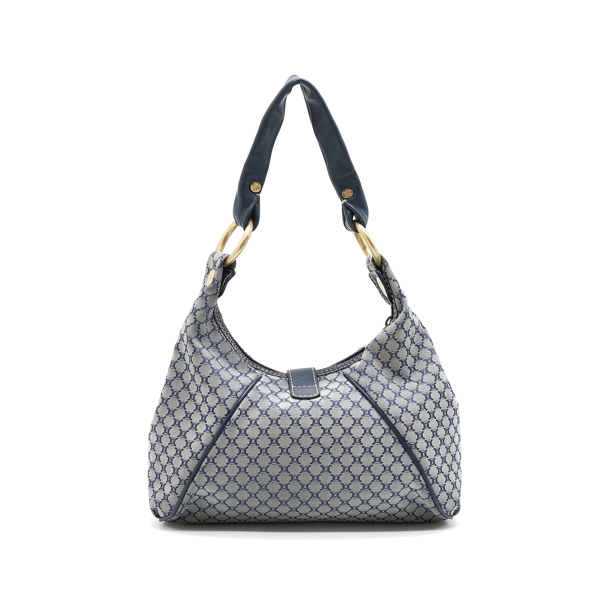 CELINE VINTAGE CANVAS SHOULDER BAG