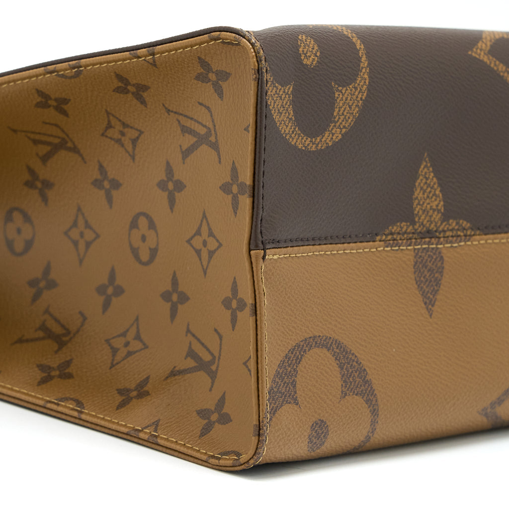 LOUIS VUITTON ON THE GO MM MONOGRAM COATED MONOGRAM REVERSE CANVAS GHW