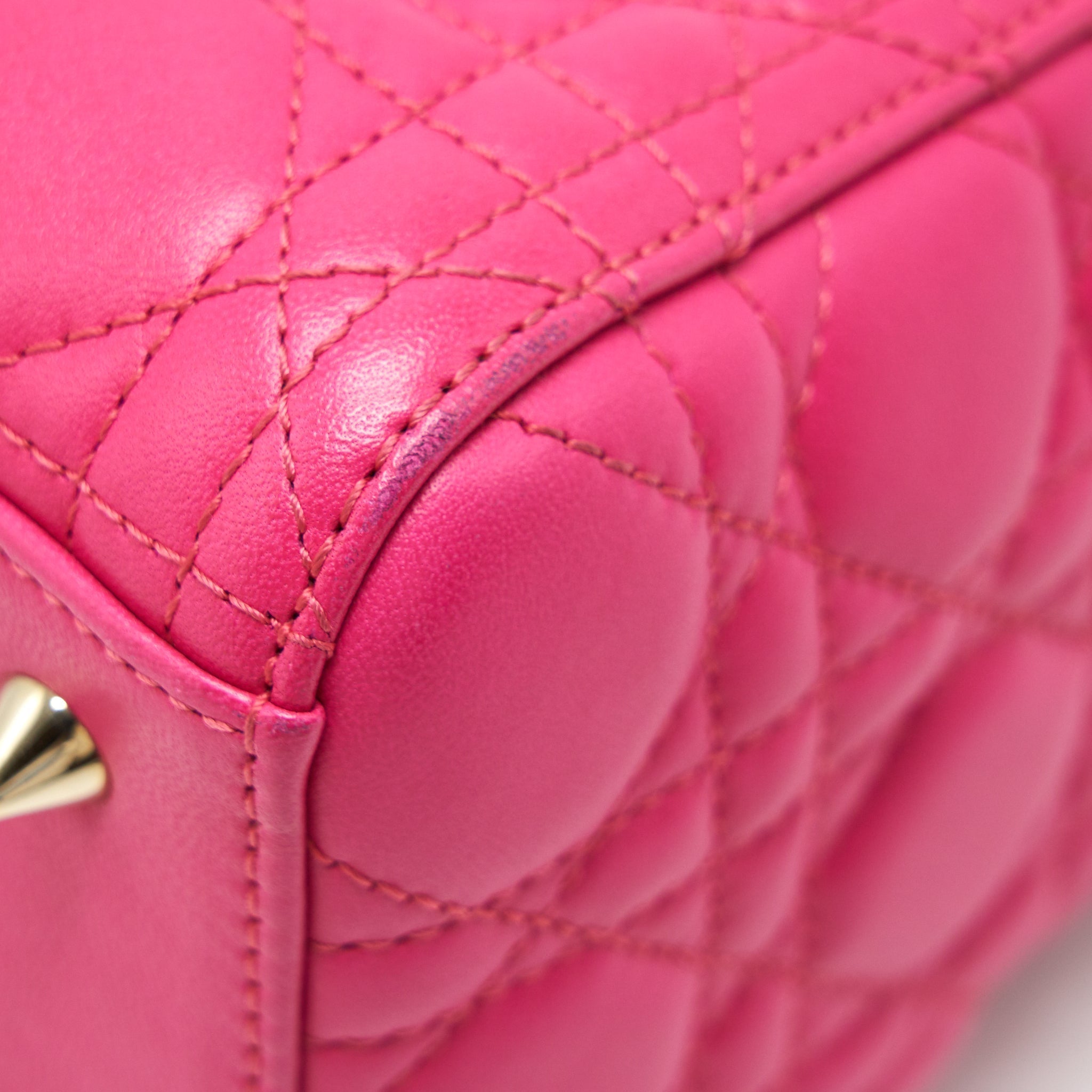 DIOR LADY DIOR BAG MEDIUM PINK GHW